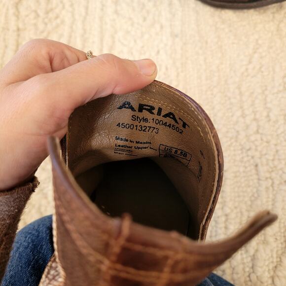 Ariat DIxon Low Bootie Cowboy Western Boots Sz 8.5 - Picture 3 of 5